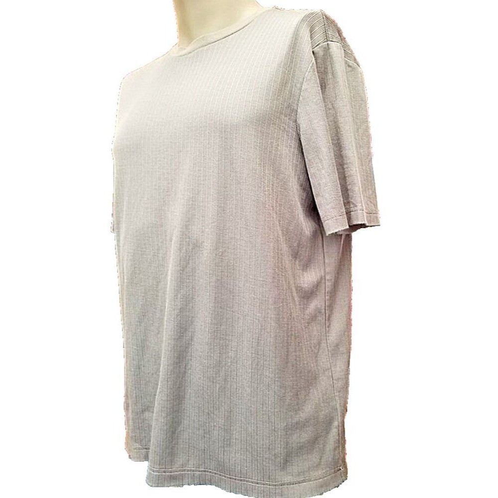 Croft & Barrow Gray Mens Dressy T-Shirt Size Large Easy Care Short Sleeve